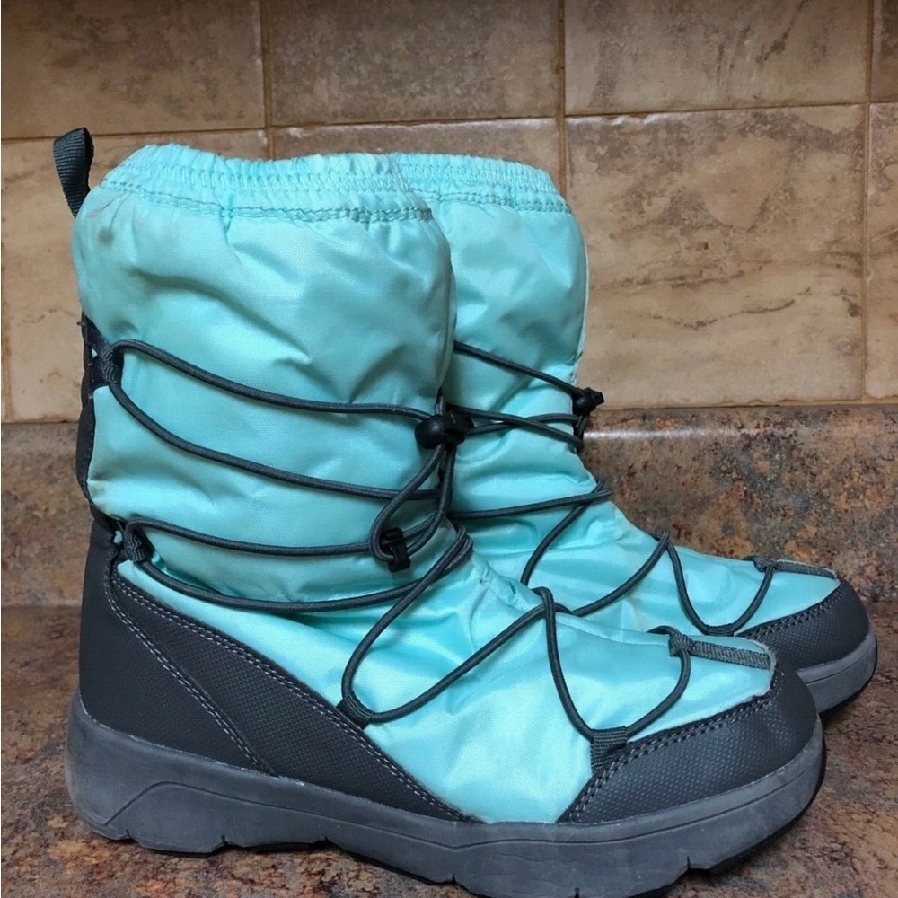 Lands' End Aqua and Black Ankle Boots